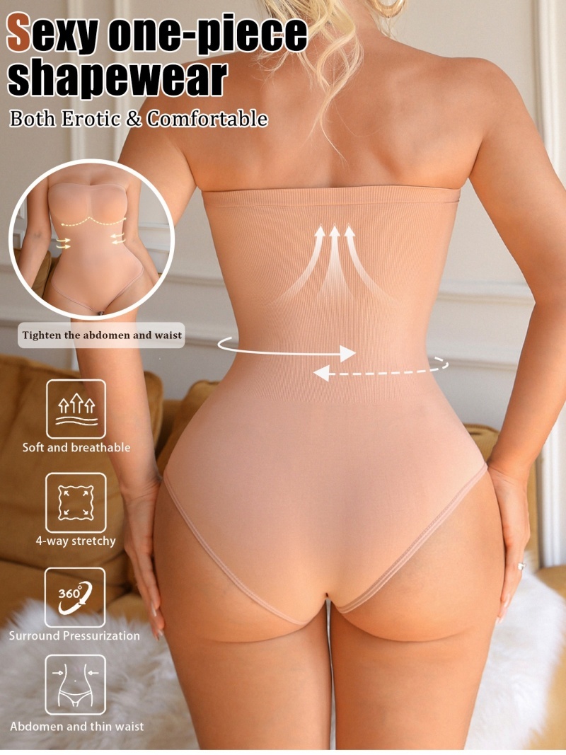 심리스 스트랩리스 보정 속옷, 여성용 복부 압박 및 힙 - Shapewear Bodysuit Firm 리뷰 및 가격