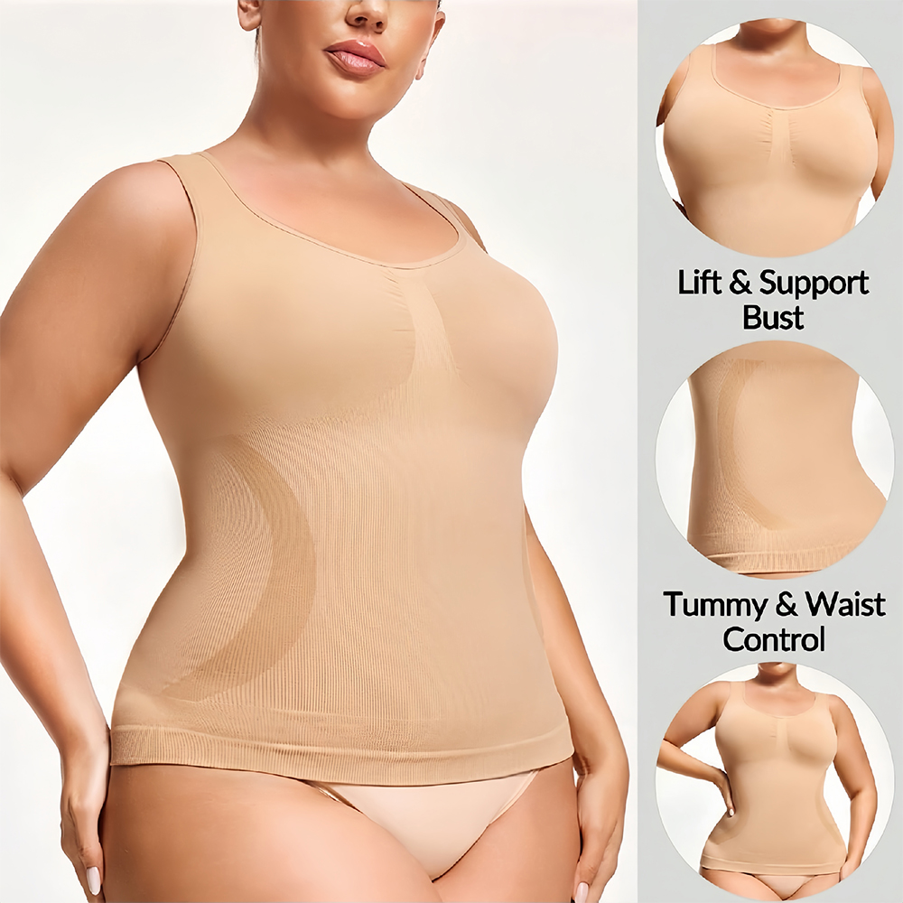 1피스 플러스 사이즈 여성용 심리스 쉐이프웨어 탱크탑, - Shapewear Bodysuit Firm 리뷰 및 가격