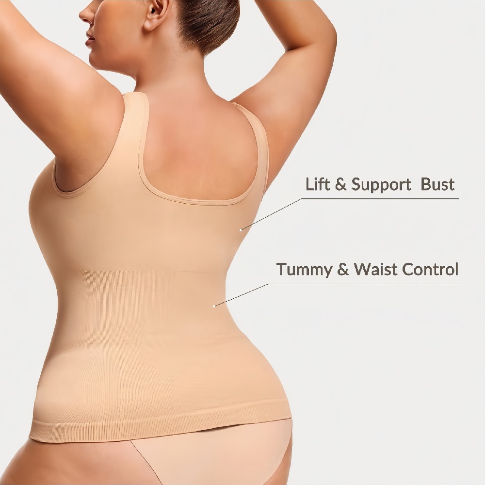 1피스 플러스 사이즈 여성용 심리스 쉐이프웨어 탱크탑, - Shapewear Bodysuit Firm 리뷰 및 가격